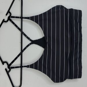 Zyia Light And Tight Sports Bra Racerback Straps Striped Padded Cups Womens L